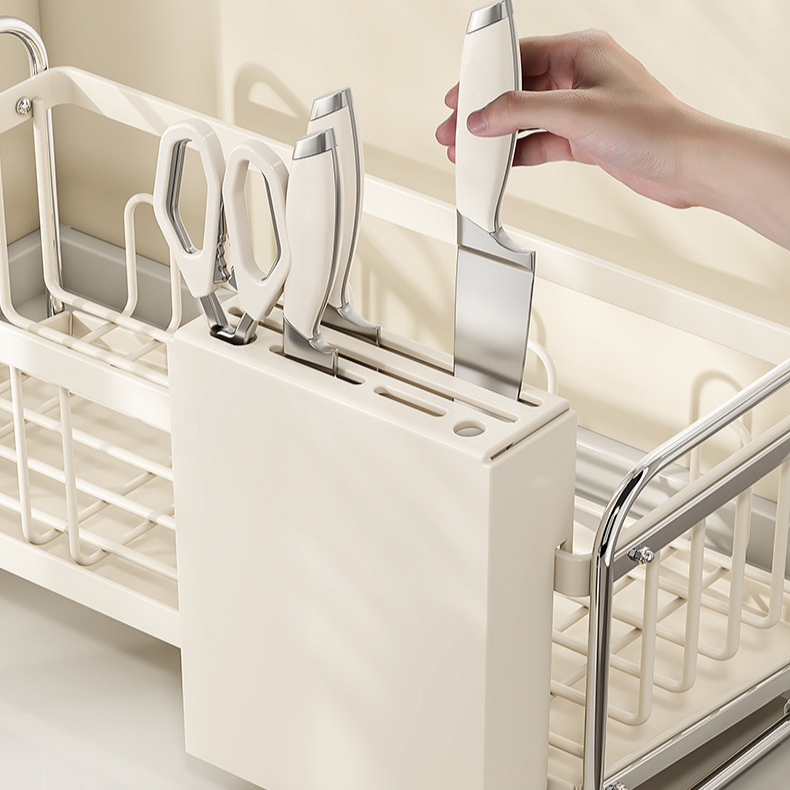 多功能キッチン収納ラック 排水付き＆食器収納