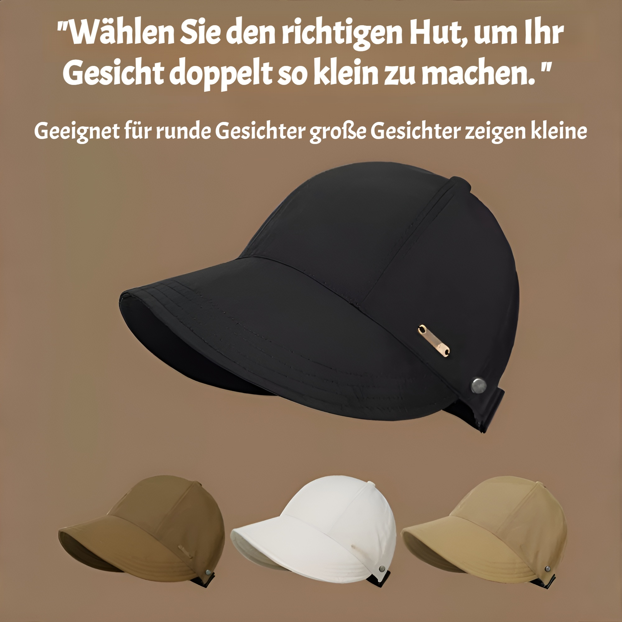 Leichte Sonnenkappe mit extra breitem Schirm