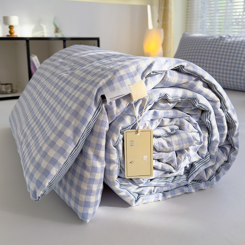 Colcha fresca de verano con algodón de nubes y cuadros