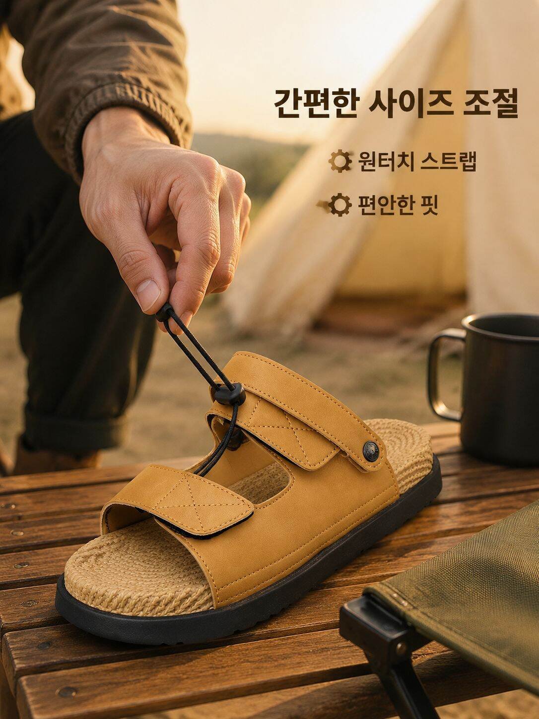 남성 트렌디 브랜드 비치샌들, 다기능 아웃도어 워터스포츠 슈즈