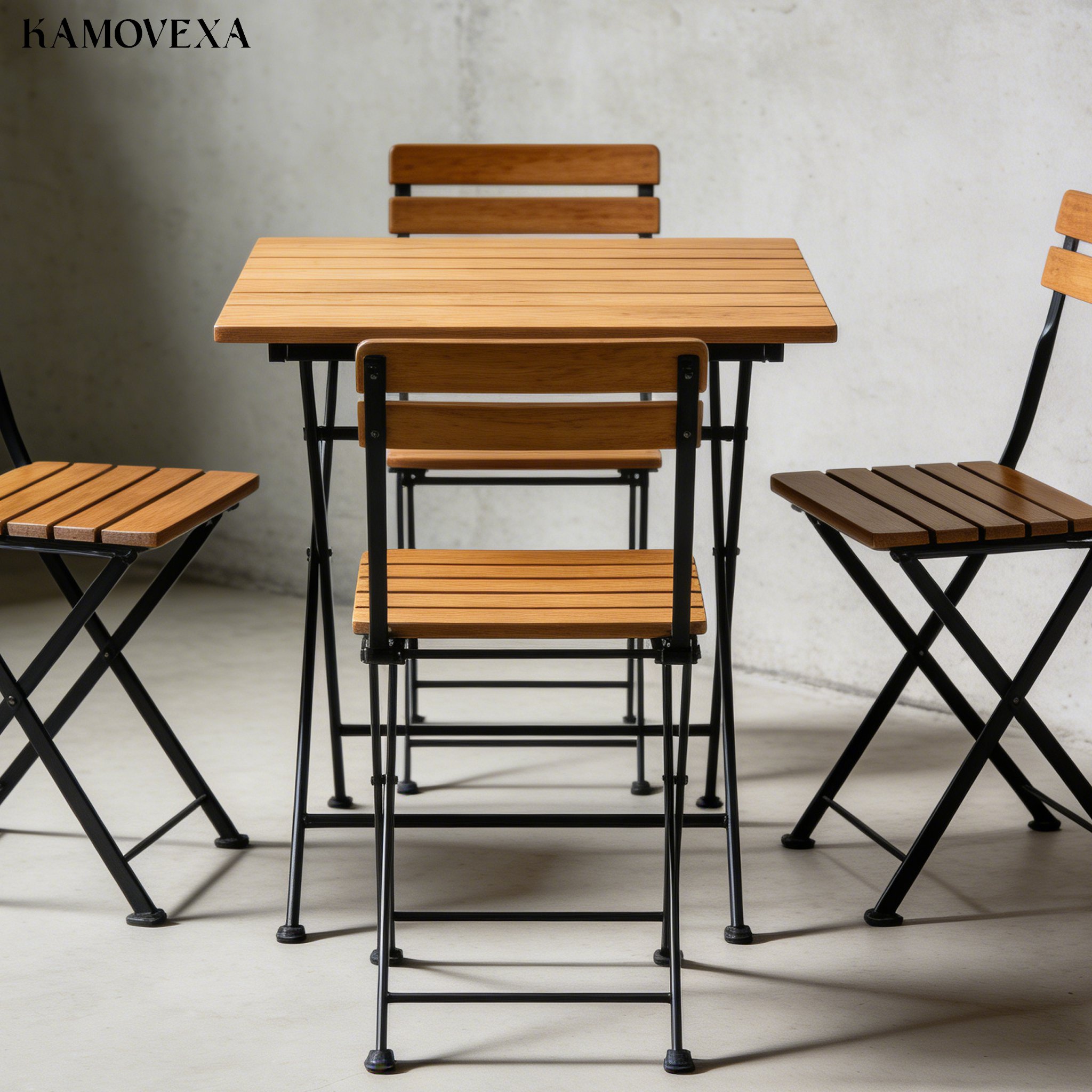 ชุดโต๊ะและเก้าอี้พับเหมาะสำหรับกิจกรรมกลางแจ้ง