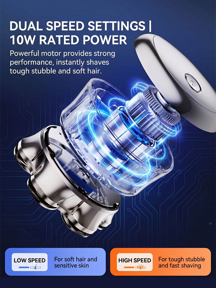 Seven-blade magnetic water-washable shaver