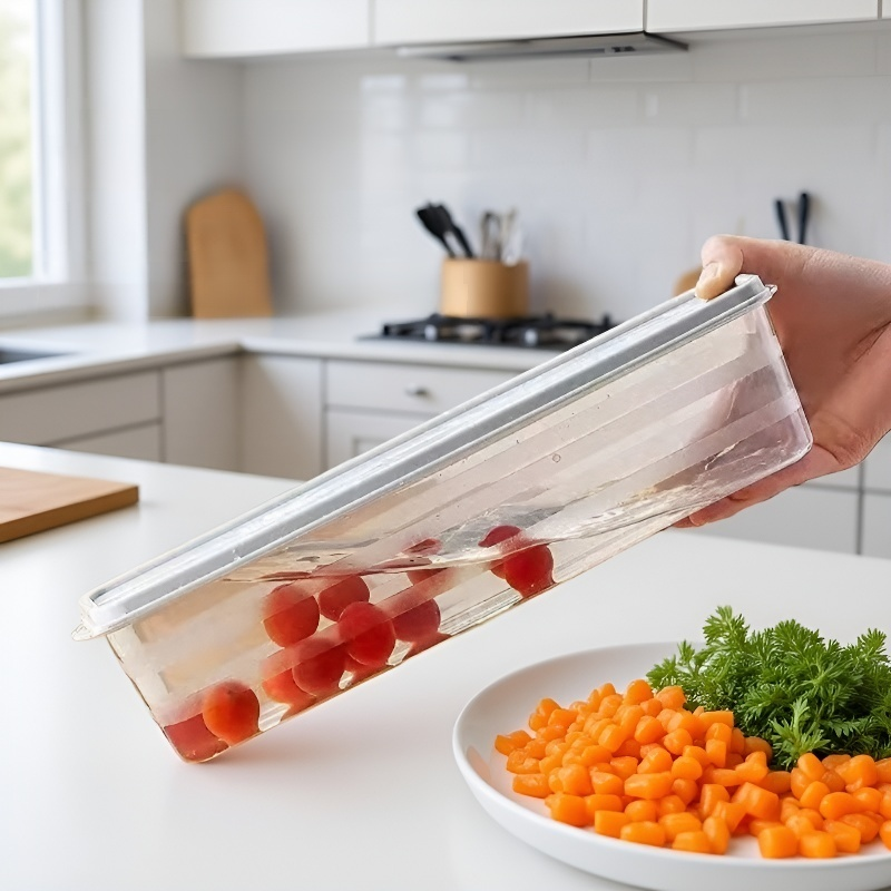 냉장고에 정리된 채소 보관 용기