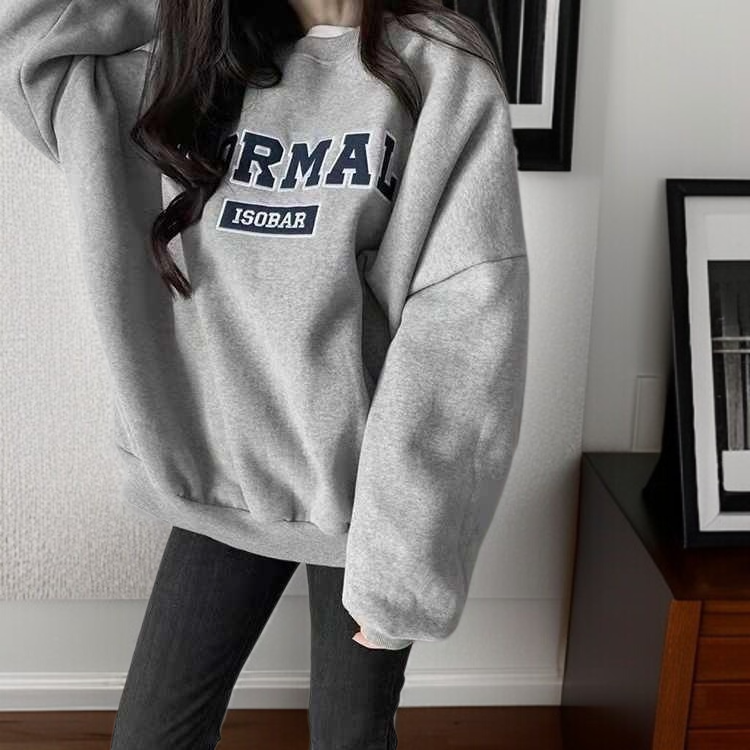 여자 루즈핏 얇은 맨투맨 상의 학생 후드 점퍼 맨투맨 얇은 여성 루즈핏 코트