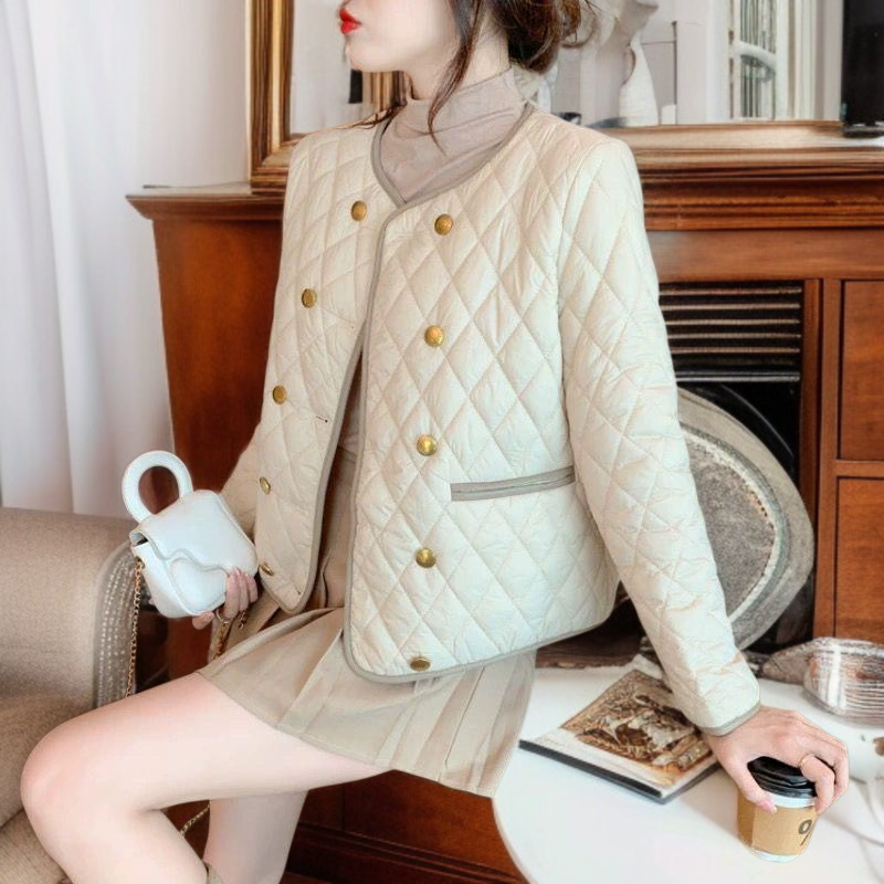 여성 기질 쇼트 패딩 점퍼 라이트 패딩 점퍼