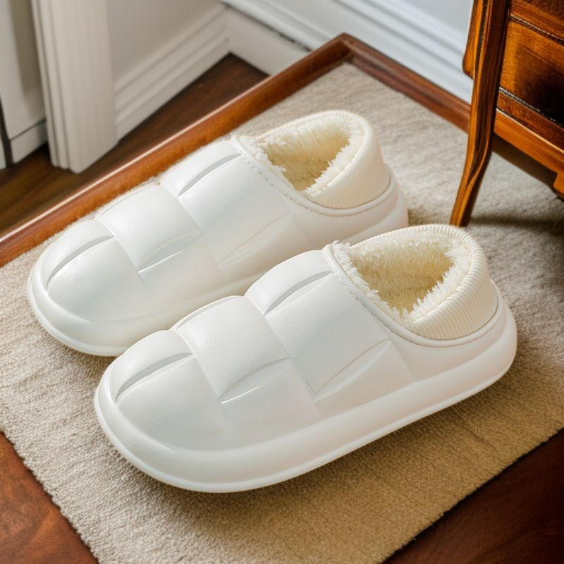 รองเท้าแตะผ้าฝ้ายสำหรับผู้หญิง ใส่ในบ้าน กันลื่น กันน้ำ