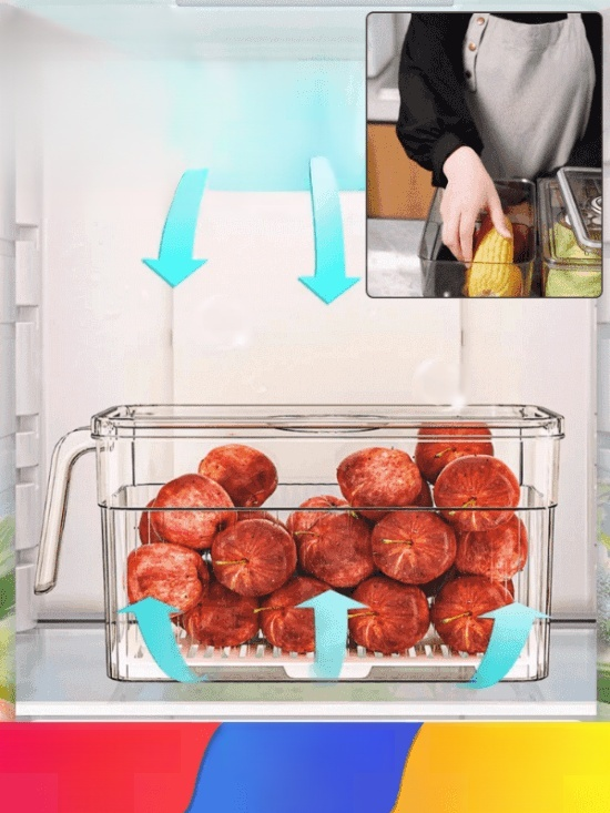 [เก็บสดง่าย] กล่องเก็บของสดในตู้เย็น พร้อมฝาปิด&nbsp; ปิดผนึก ความจุขนาดใหญ่&nbsp;