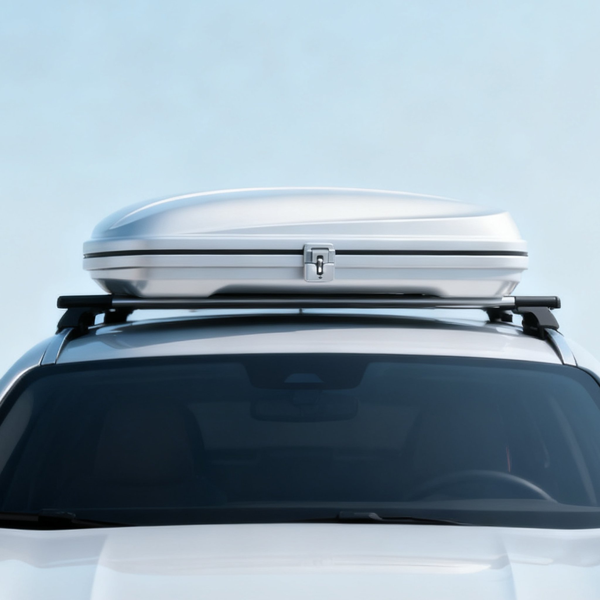 Střešní kufr pro automobil namontovaný na autě