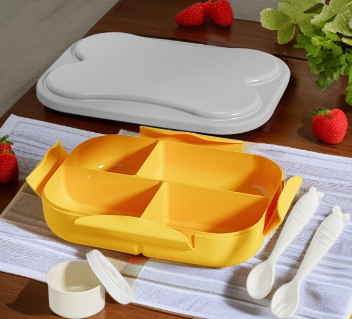 위생적인 신선도 유지 도시락 내부 모습