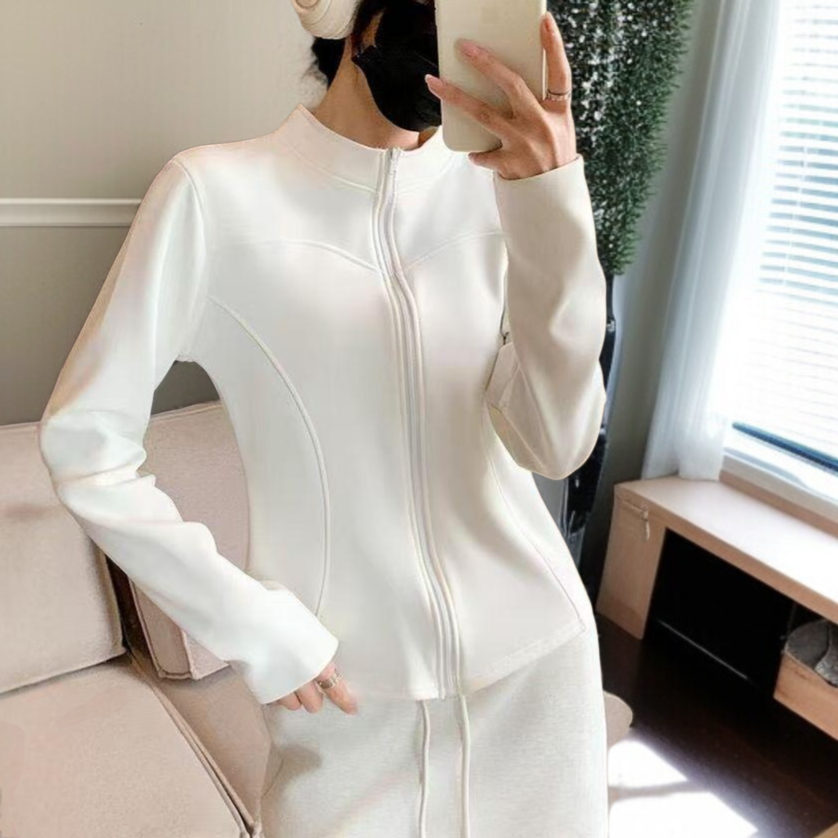 고탄력 스키니 요가 코트 여 추동 트레이닝 캐주얼