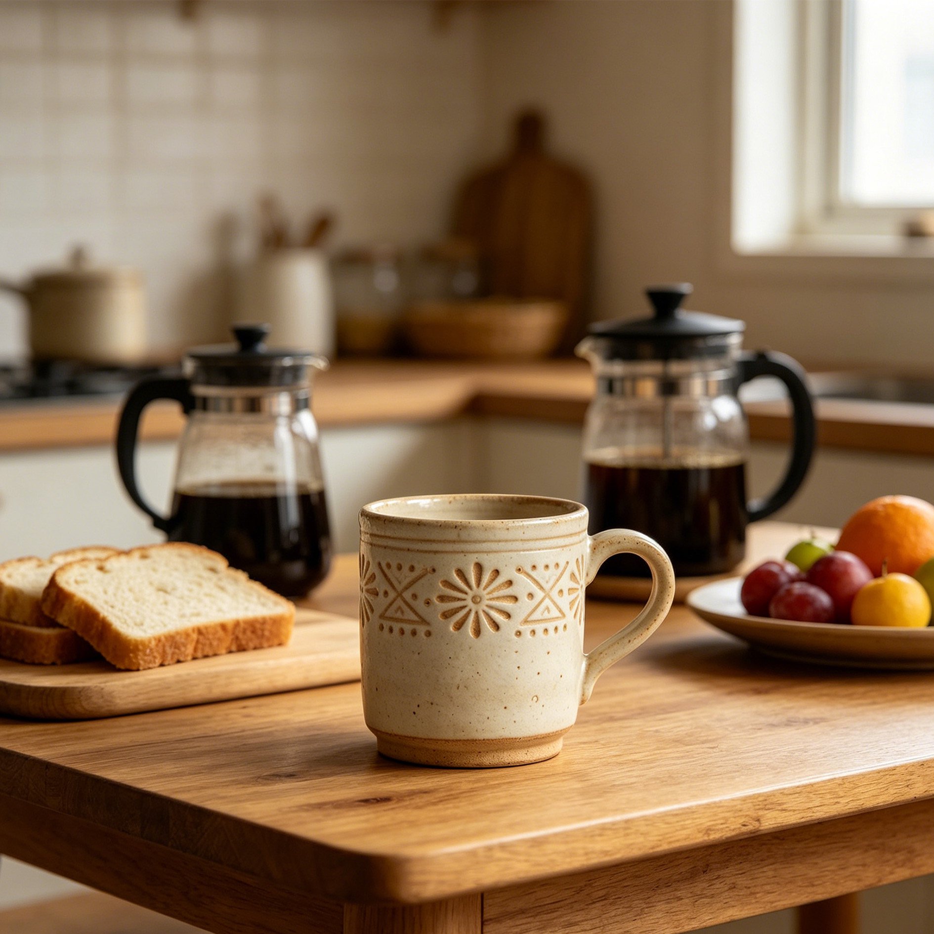 Taza de cerámica hecha a mano
