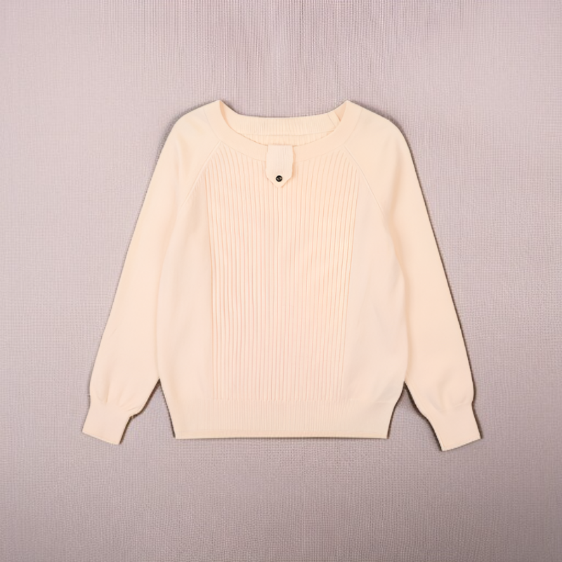 クルーネック スプリットセーター