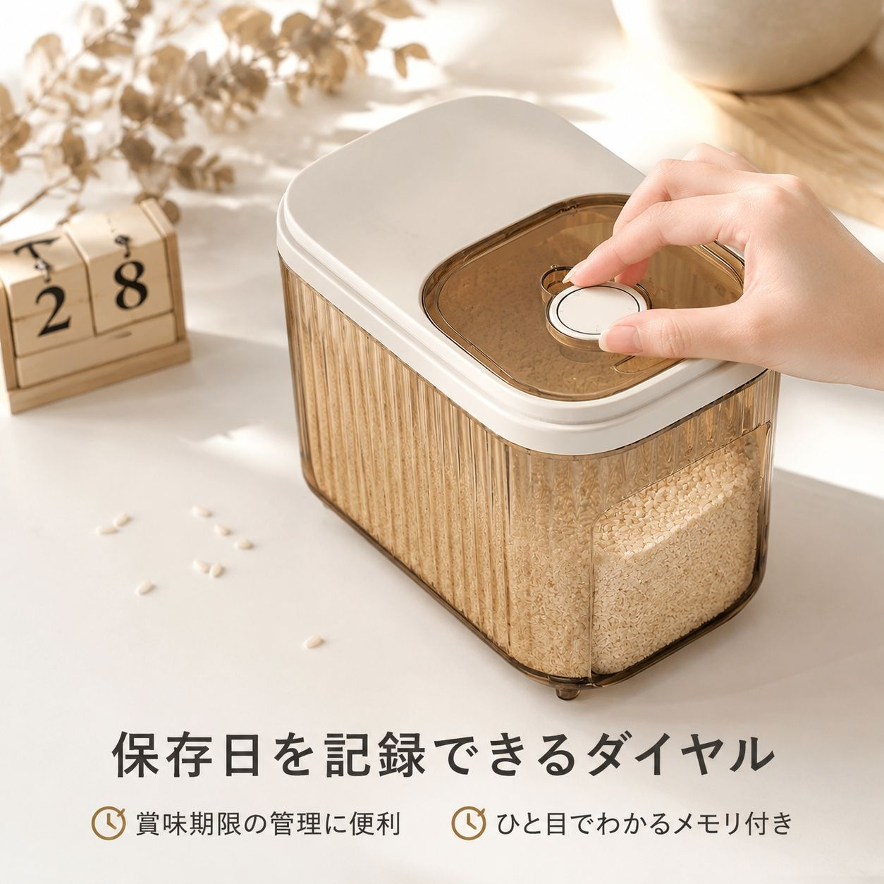 家庭用新型防虫・防湿密封米びつ