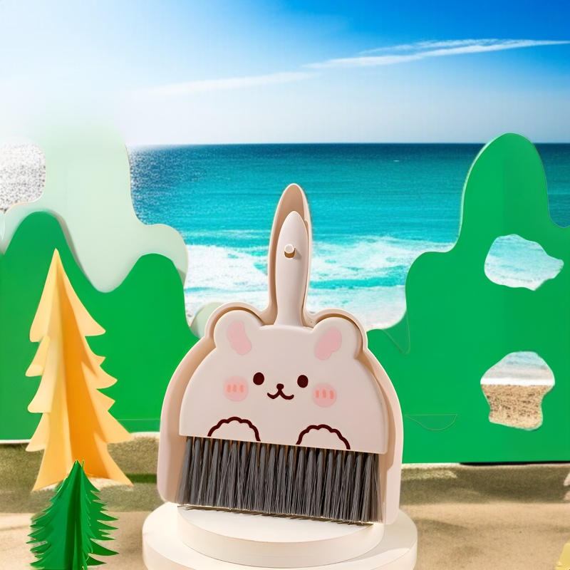 漫画のデスクトップミニほうきセットほうきツール子供小学生ちりとりの組み合わせ小さなほうきテーブルの上