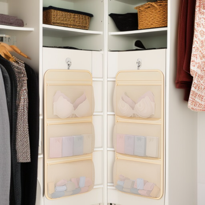 Socks storage tool dormitory wardrobe underwear hanging bag hanging net bag bedside storage bag