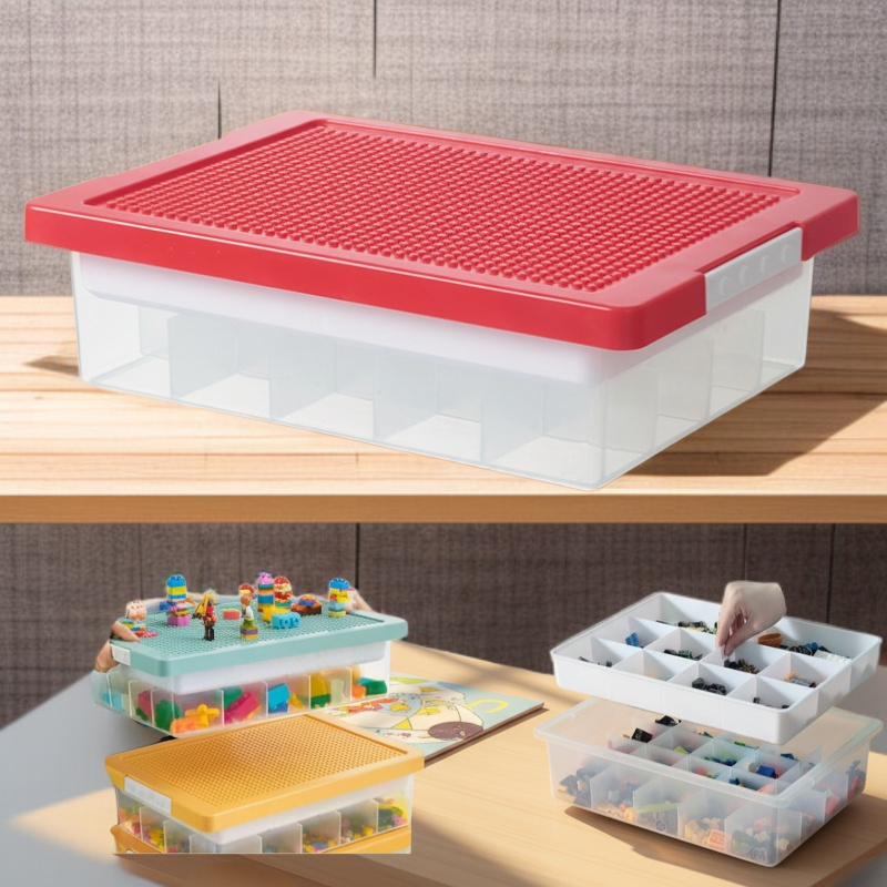 Caja organizadora de piezas de juguetes infantiles para escritorio