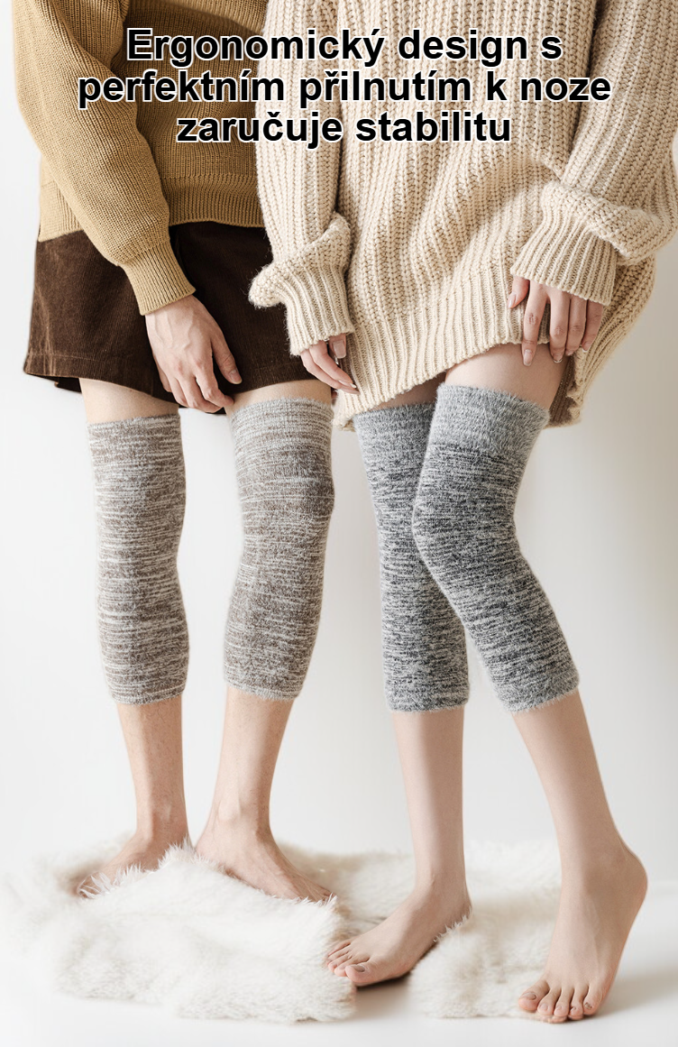 Dlouhé teplé chrániče kolen na zimu