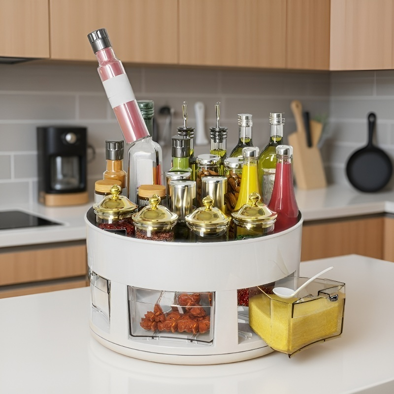 Durable plastic storage box for kitchen spices