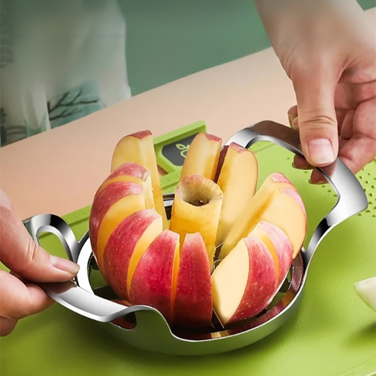 주방 소도구 과일 분할기 아연합금 스테인리스 스틸 슬라이스 씨 제거 사과
