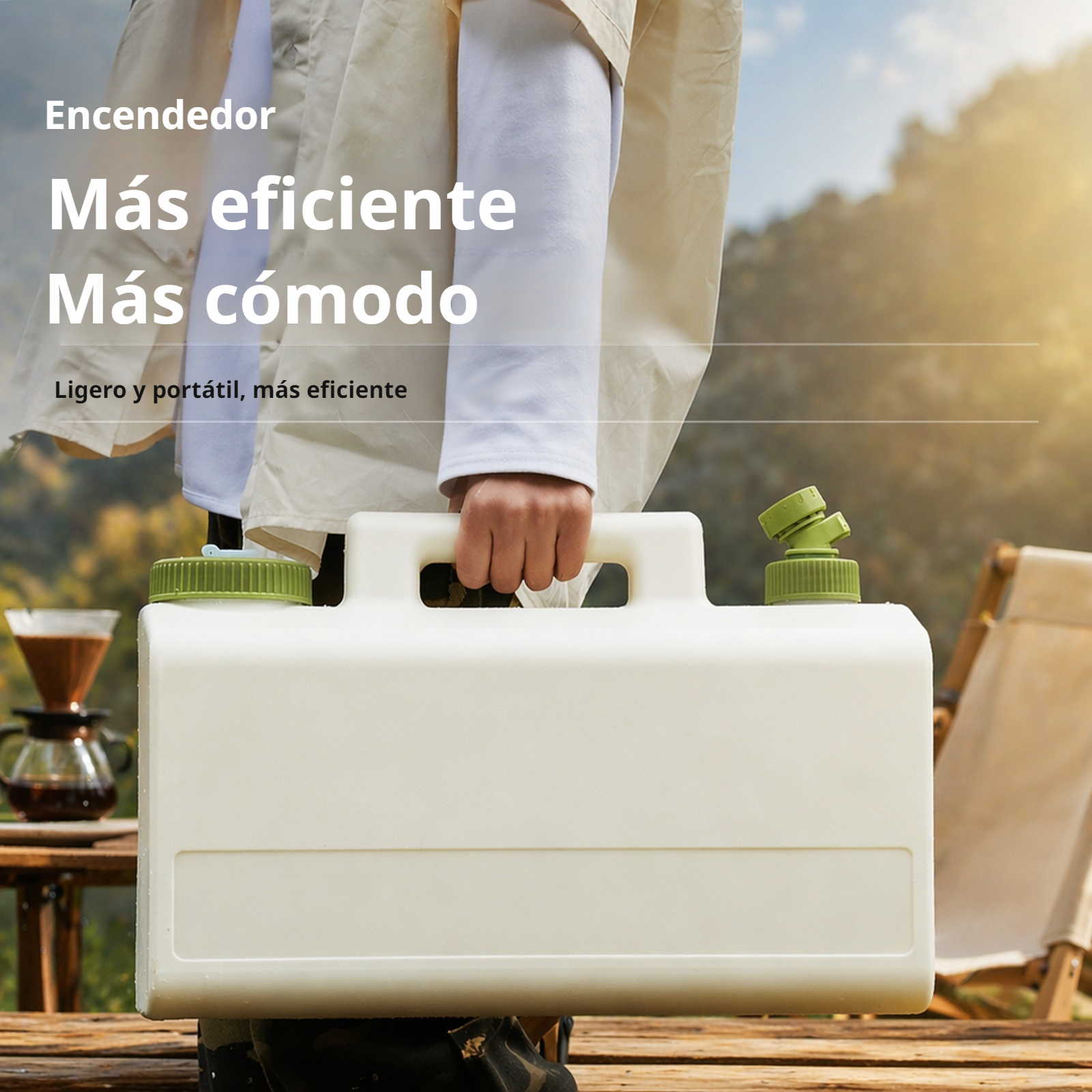 Contenedor de agua portátil de grado alimenticio, con llave, para camping y uso en automóvil