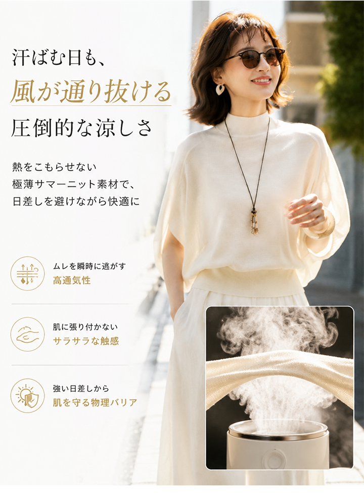 Monolly 一瞬で洗練スタイルが叶う極上透け感ニット | 日常をクラスアップ