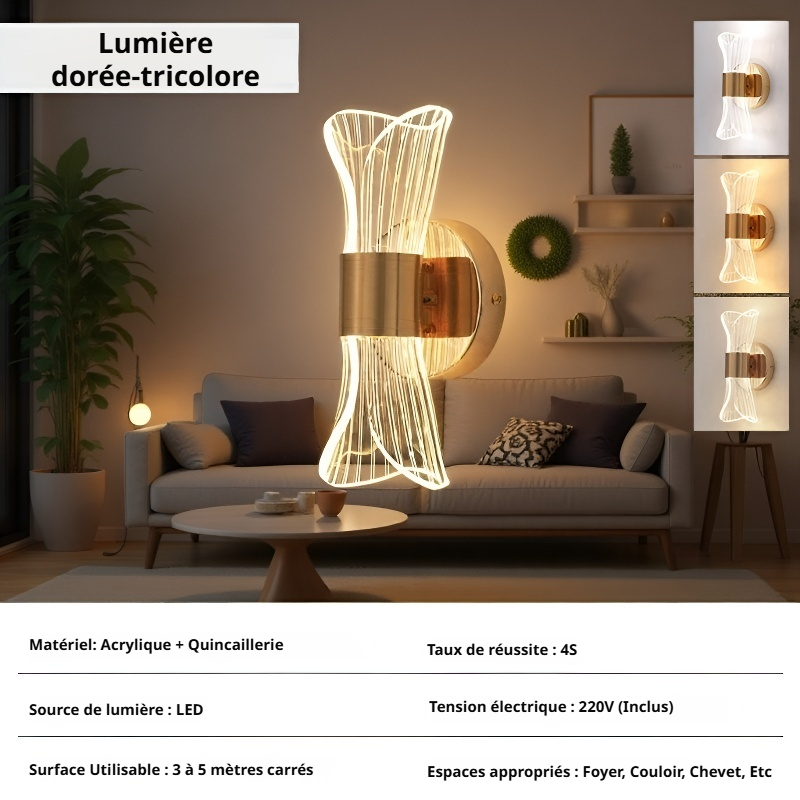 Applique murale moderne et créative pour chambre à coucher