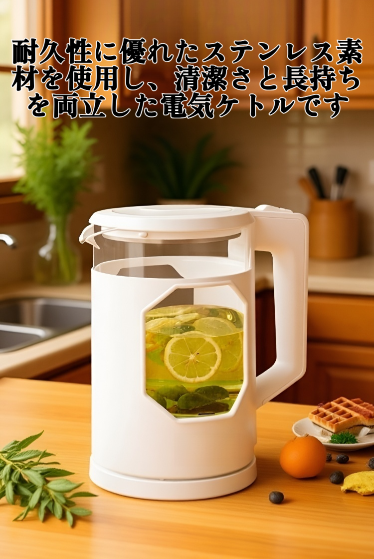 スタイリッシュなデザインの電気ケトル