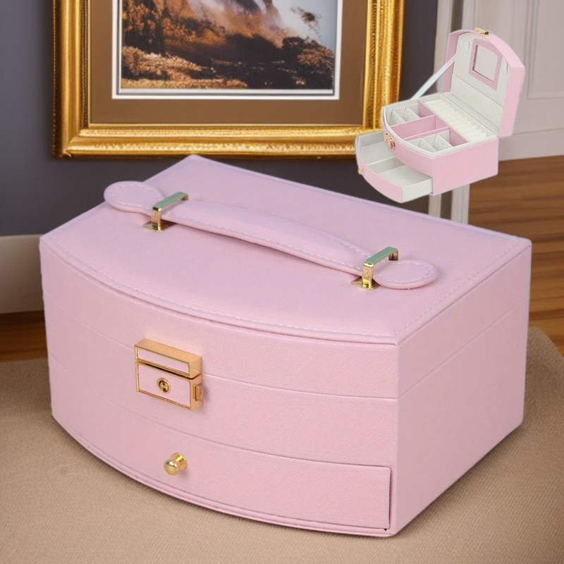 Große Schmuckaufbewahrungsbox mit Schloss, 1 Stück, einfaches Design