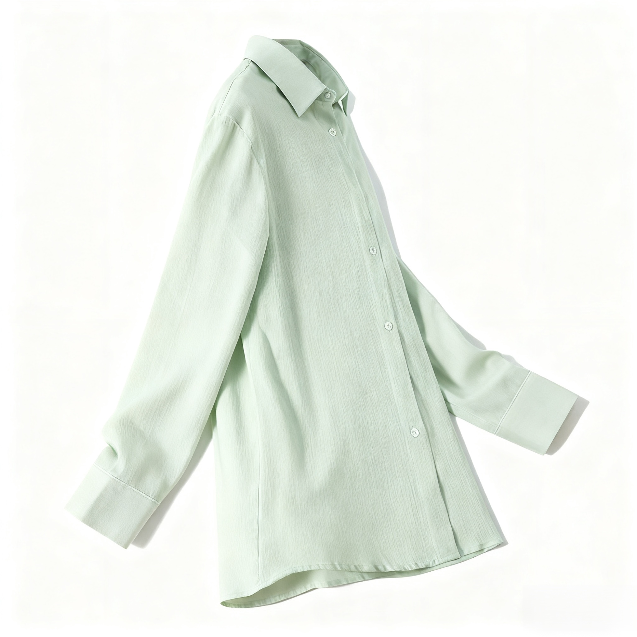 シルクシャツ、長袖、春と秋に適しており、通勤に最適です。