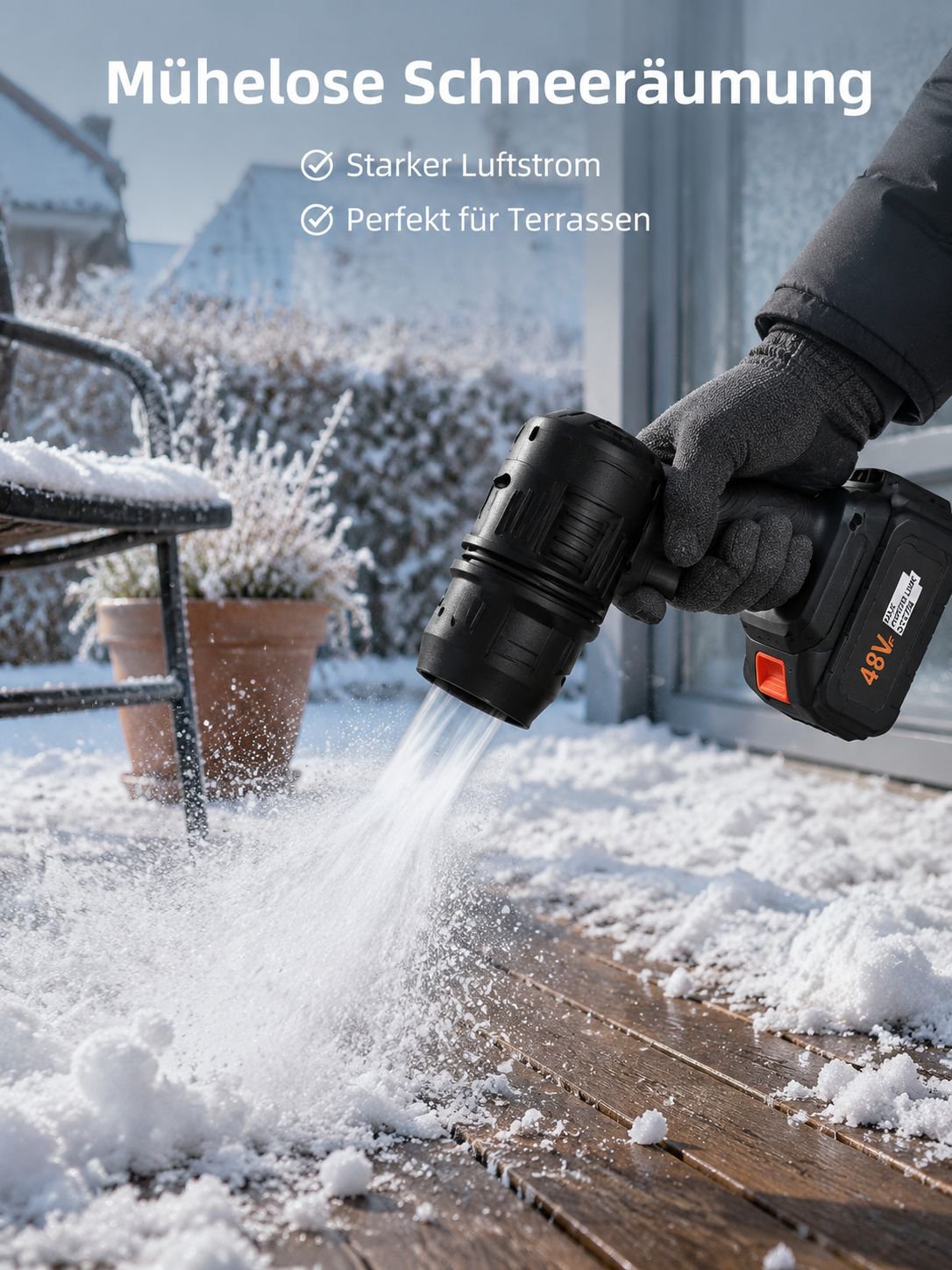 Tragbarer wiederaufladbarer Lithium-Sturmventilator Hochleistungs-Turbogebläse