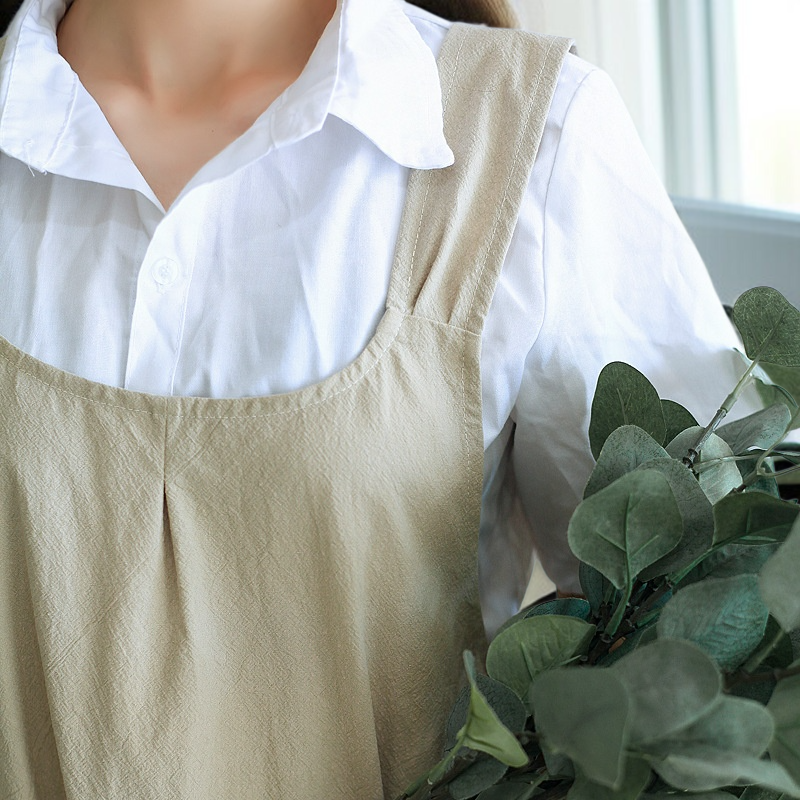 女性用コンフォートエプロン コットン・リネン・エプロン フラワーショップ ホーム タイツフリースタイ コンフォートカバーオール
