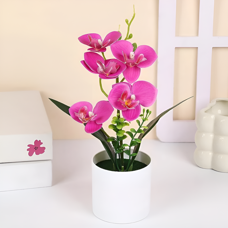 호접란 인조 화분 장식 소품 가정/사무실 책상용 가짜 식물