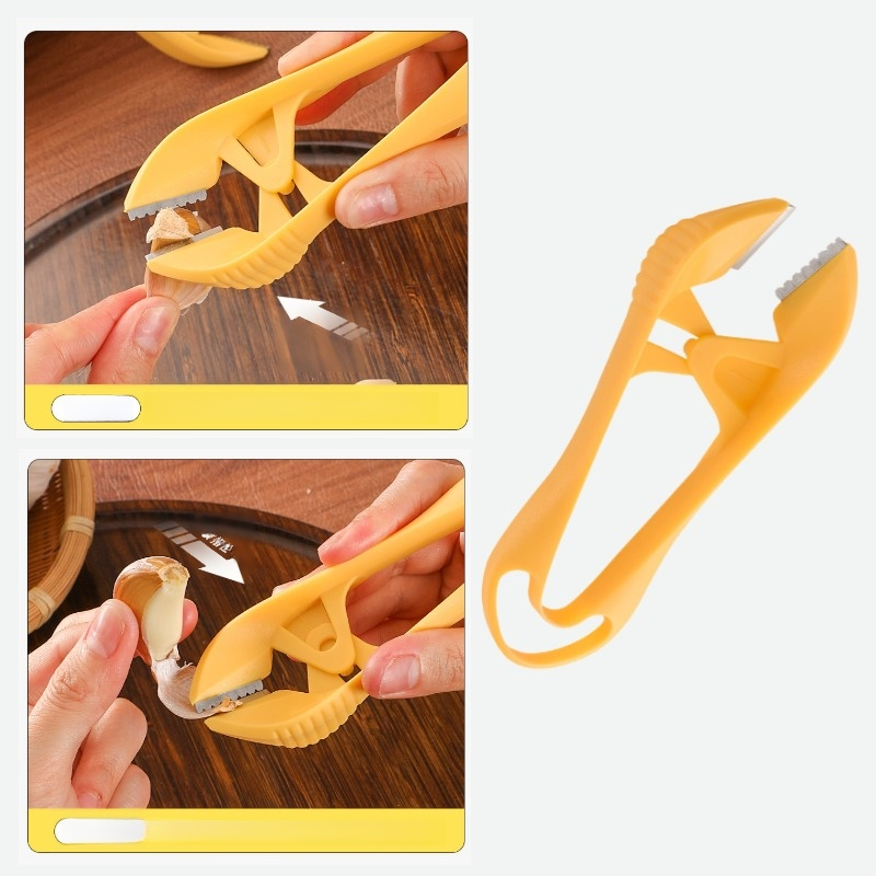 Stainless steel garlic peeler