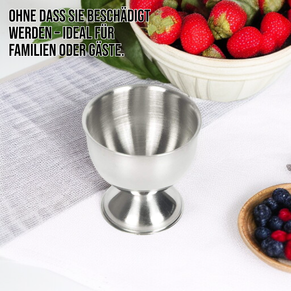 Frühstücks-Esstisch mit Edelstahl Eierständer