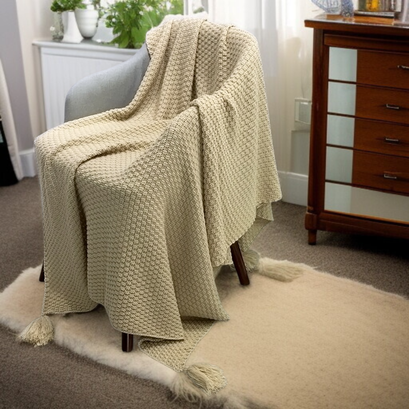 Woolen Blanket Blanket Office Scandinavian Style Knitted Leisure