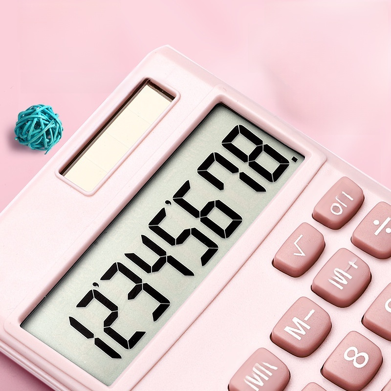 Solar-powered portable calculator