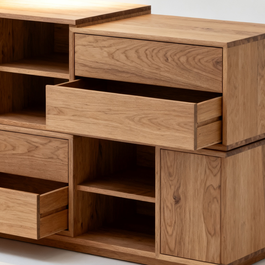 Armario de almacenamiento multifuncional en color madera natural