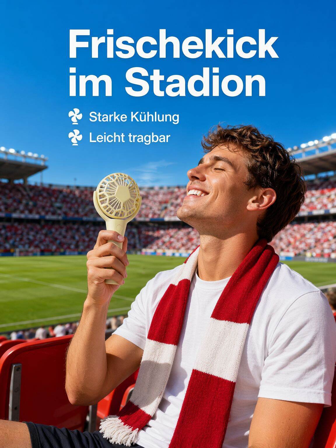 Neuer Fußball-Handventilator eines grenzüberschreitenden Herstellers für den Außenbereich, tragbarer