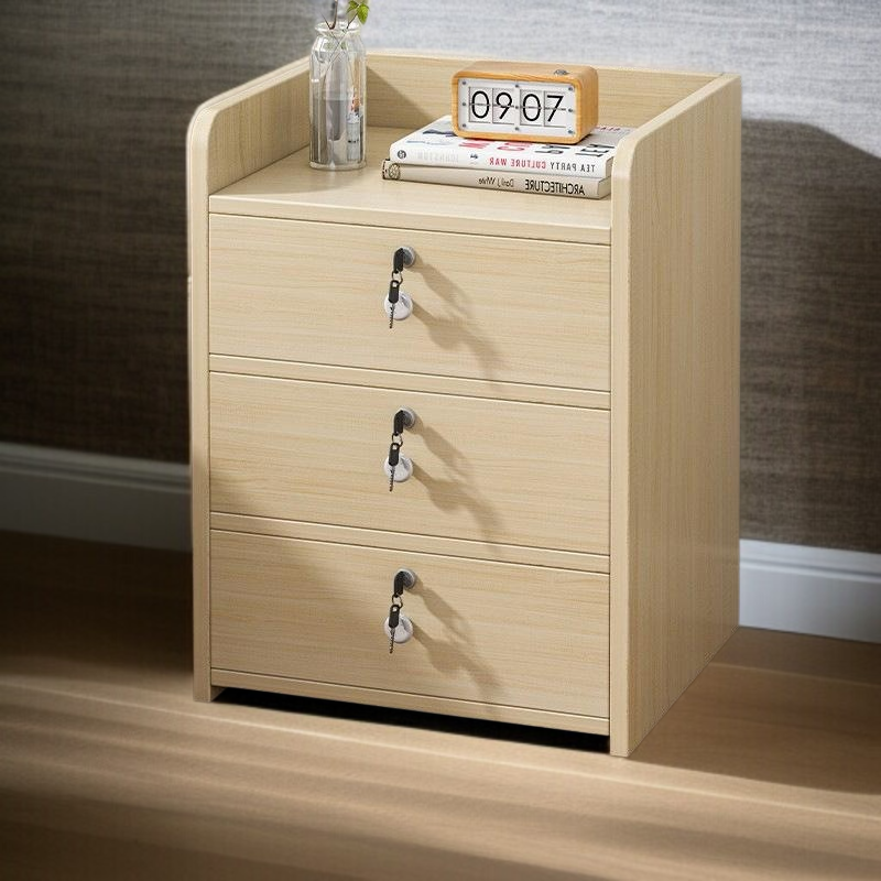 Schlichter Nachttisch mit kleinem Aufbewahrungsregal im modernen Stil