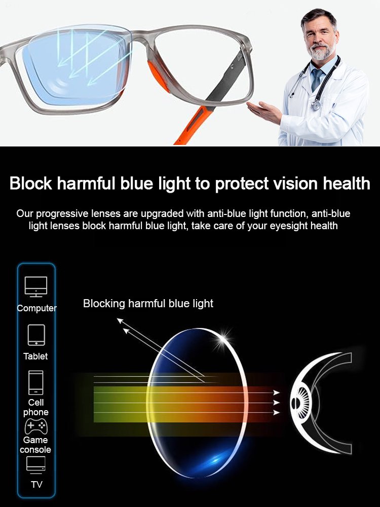 Ultra-light comfortable anti-blue light folding reading glasses