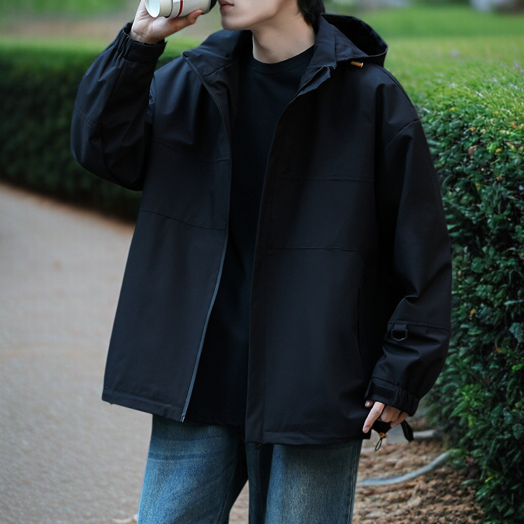 アメリカン・アウトドア・パンチングジャケット 防水機能フード付きアウトドアウィンドブレーカー パンチングジャケット防水フード付き機能アウトドアギア