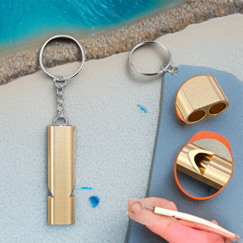 真鍮製クマよけベル 大口径 5CM 真鍮トーン 高音量 サバイバルホイッスル アウトドア ハイキング キャンプ 真鍮ベル クマよけベル 熊よけ用品 父の日ギフト 実用的なギフト