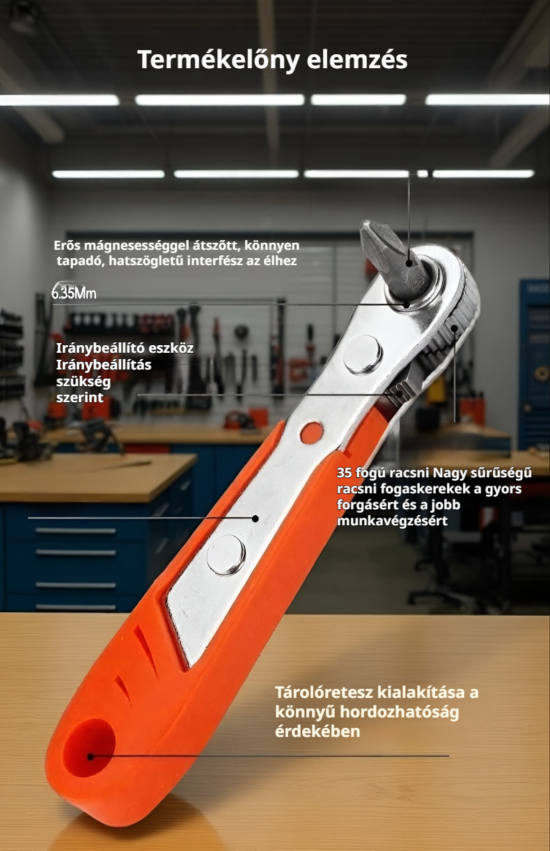 könnyen használható racsnis csavarhúzó