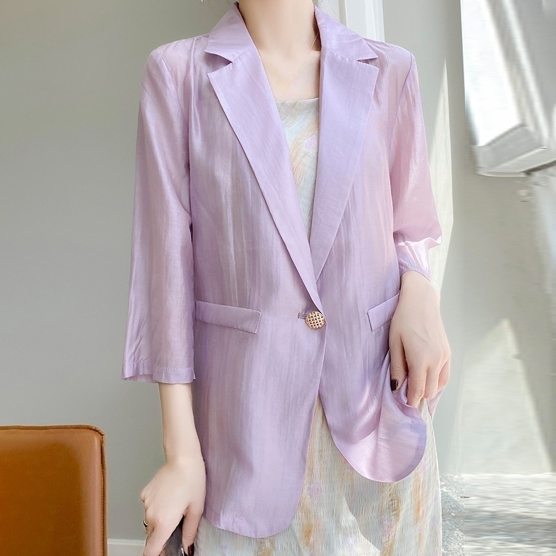 レディース無地ショート丈スーツ