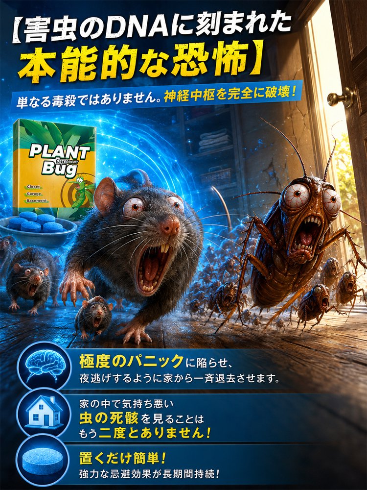 【家中まるごとガード！】置くだけ簡単害虫害獣忌避剤