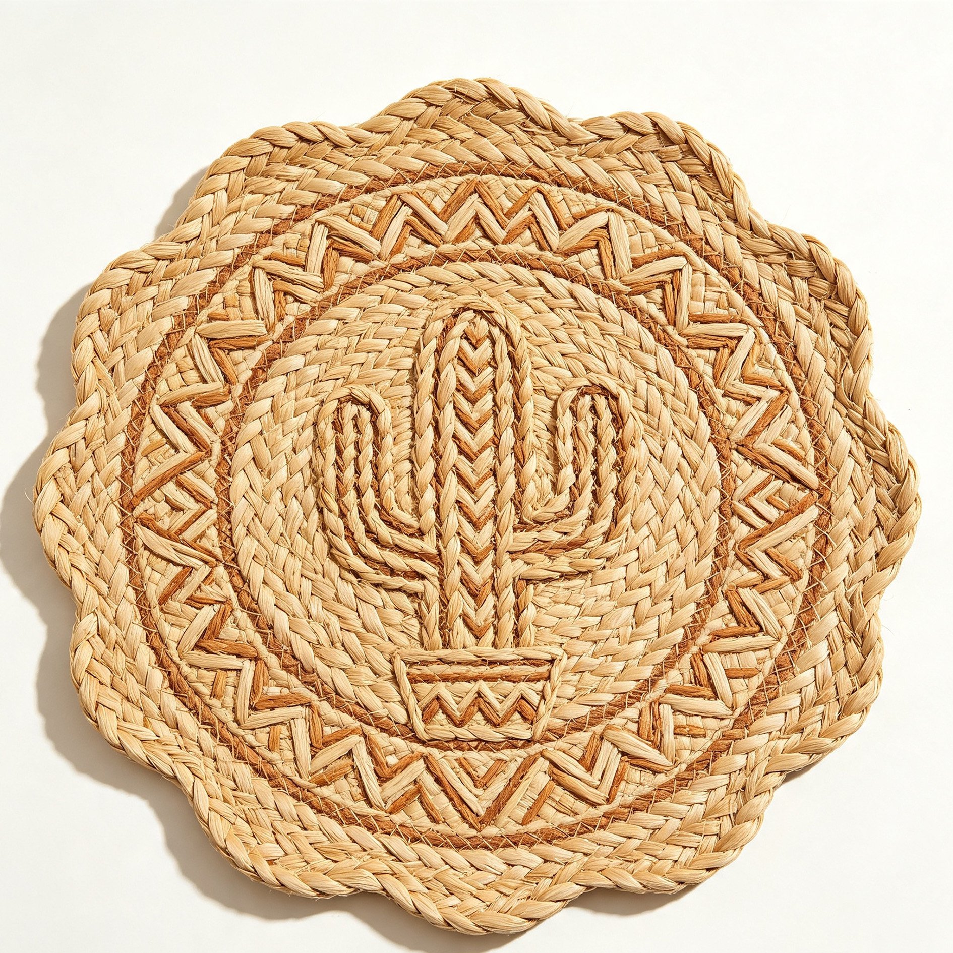 cactus grass woven heat-insulating placemat