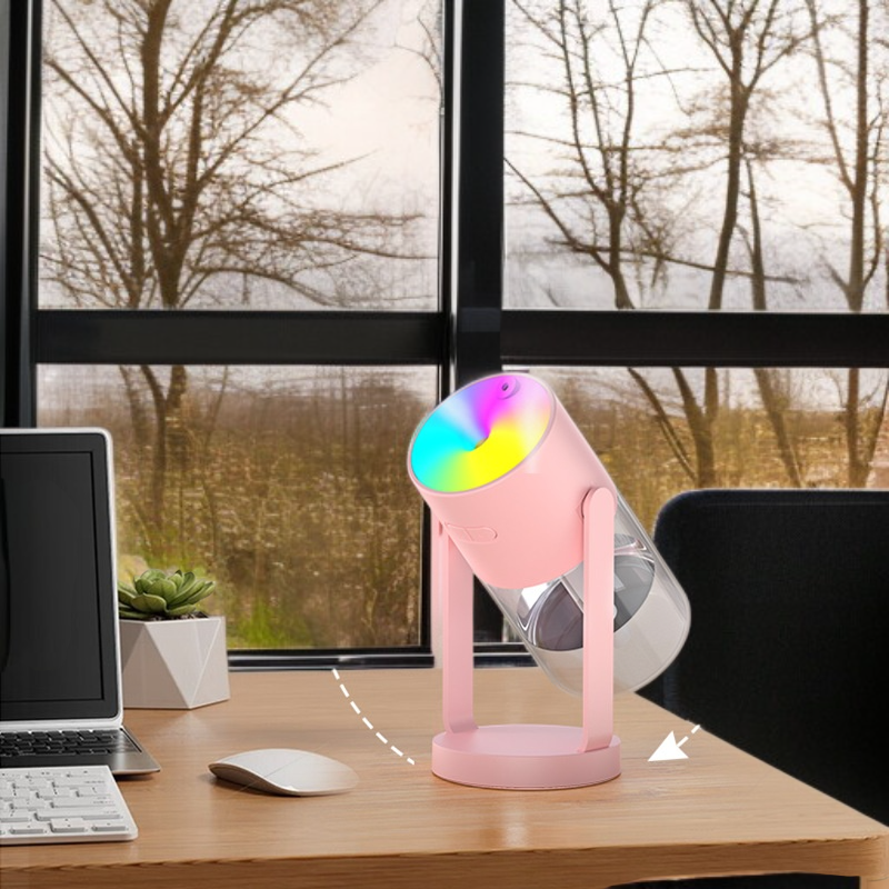 Rotující projekce hvězdné oblohy s velkým zvlhčovačem mlhy