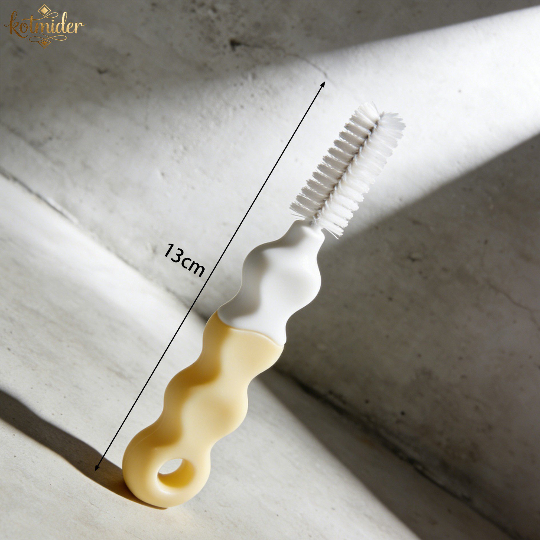 縫隙清潔刷細節圖，人體工學手柄