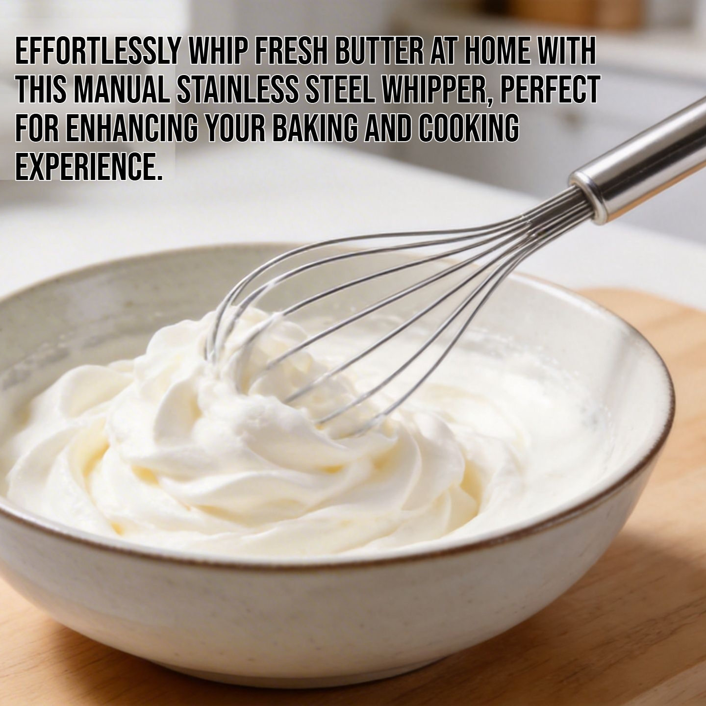 Home manual stainless steel butter whipper