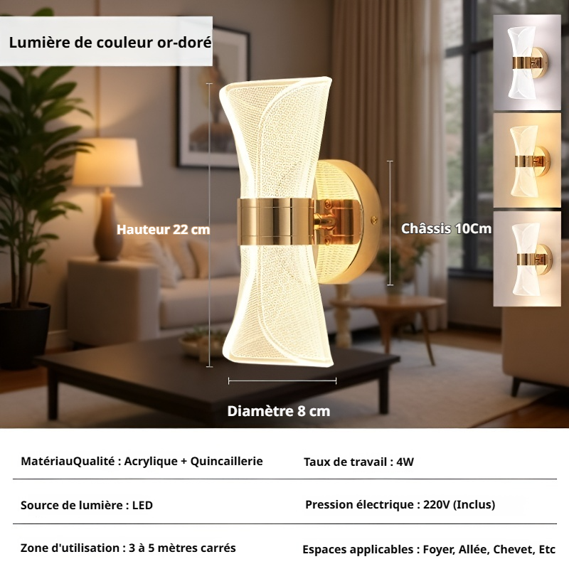 Vue rapprochée de l'applique murale créative